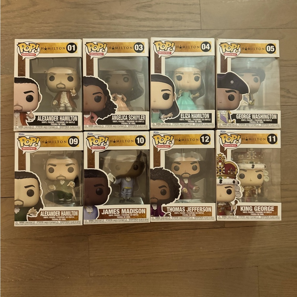 Funko Pop! Broadway Hamilton new unopened set of 8